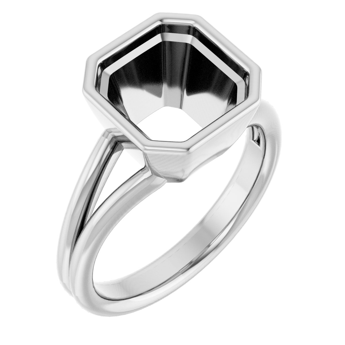 Bezel-Set Solitaire Engagement Ring