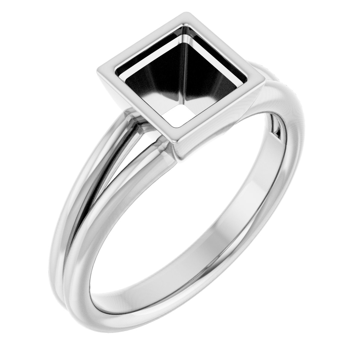 Bezel-Set Solitaire Engagement Ring