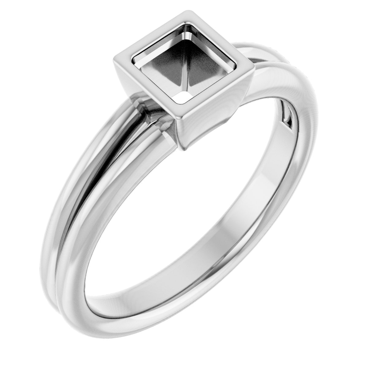 Bezel-Set Solitaire Engagement Ring