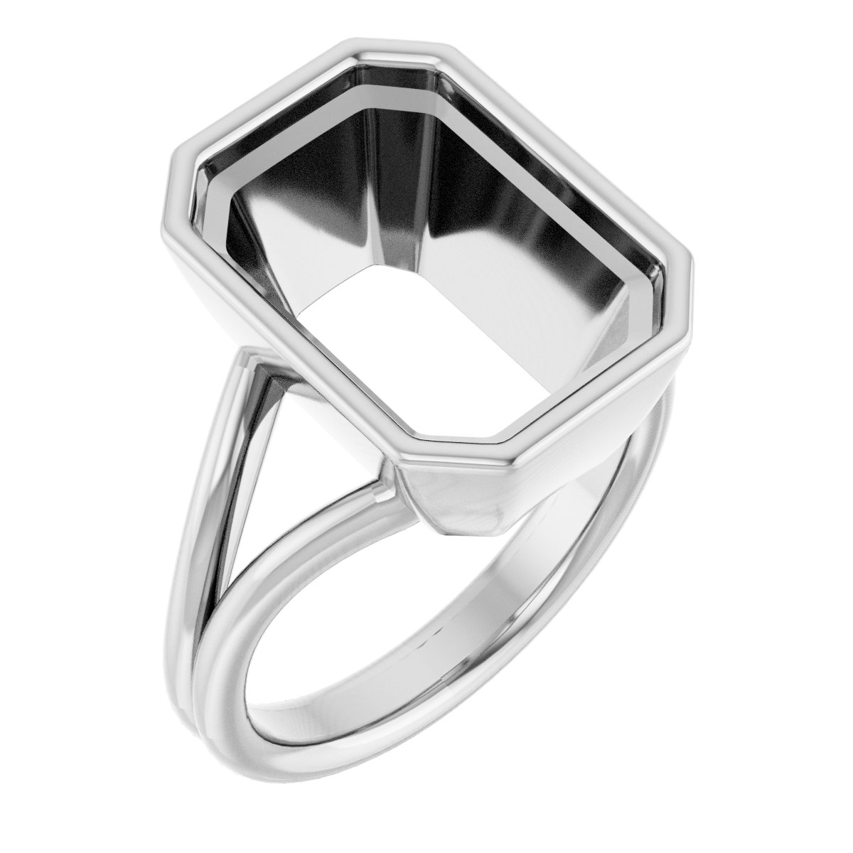Bezel-Set Solitaire Engagement Ring
