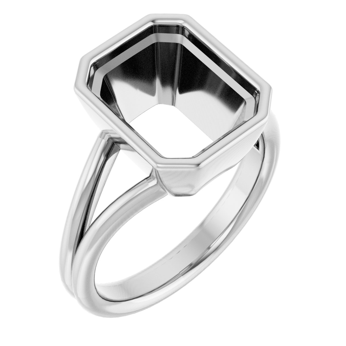 Bezel-Set Solitaire Engagement Ring