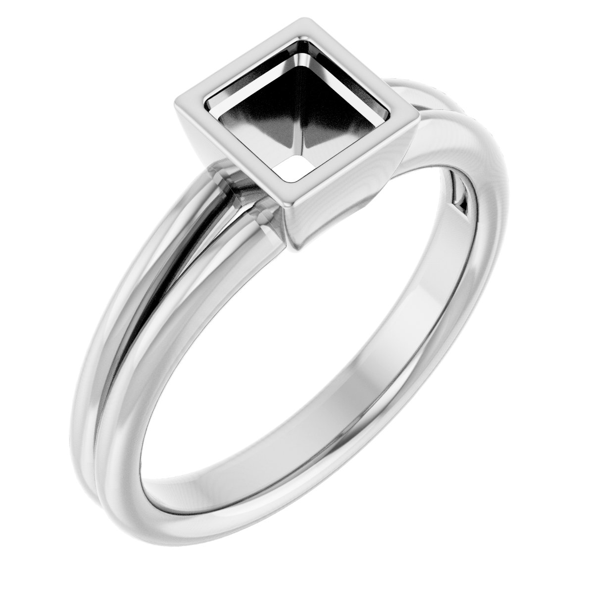 Bezel-Set Solitaire Engagement Ring