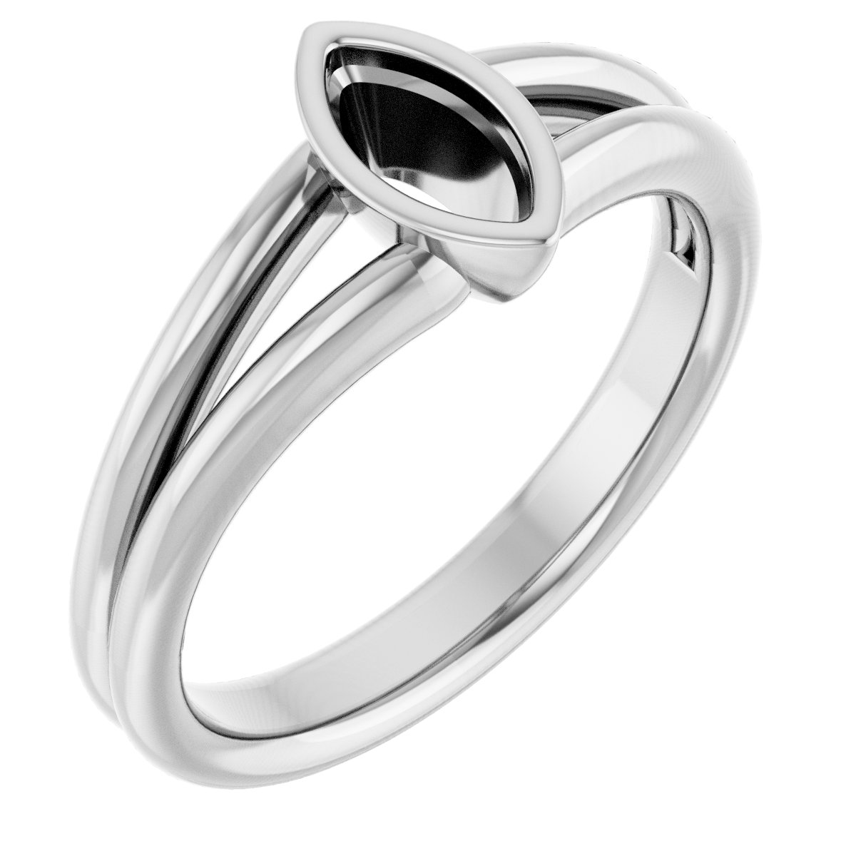 Bezel-Set Solitaire Engagement Ring