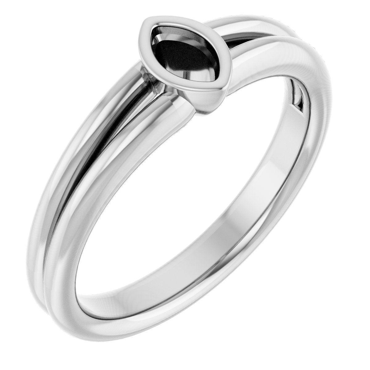Bezel-Set Solitaire Engagement Ring