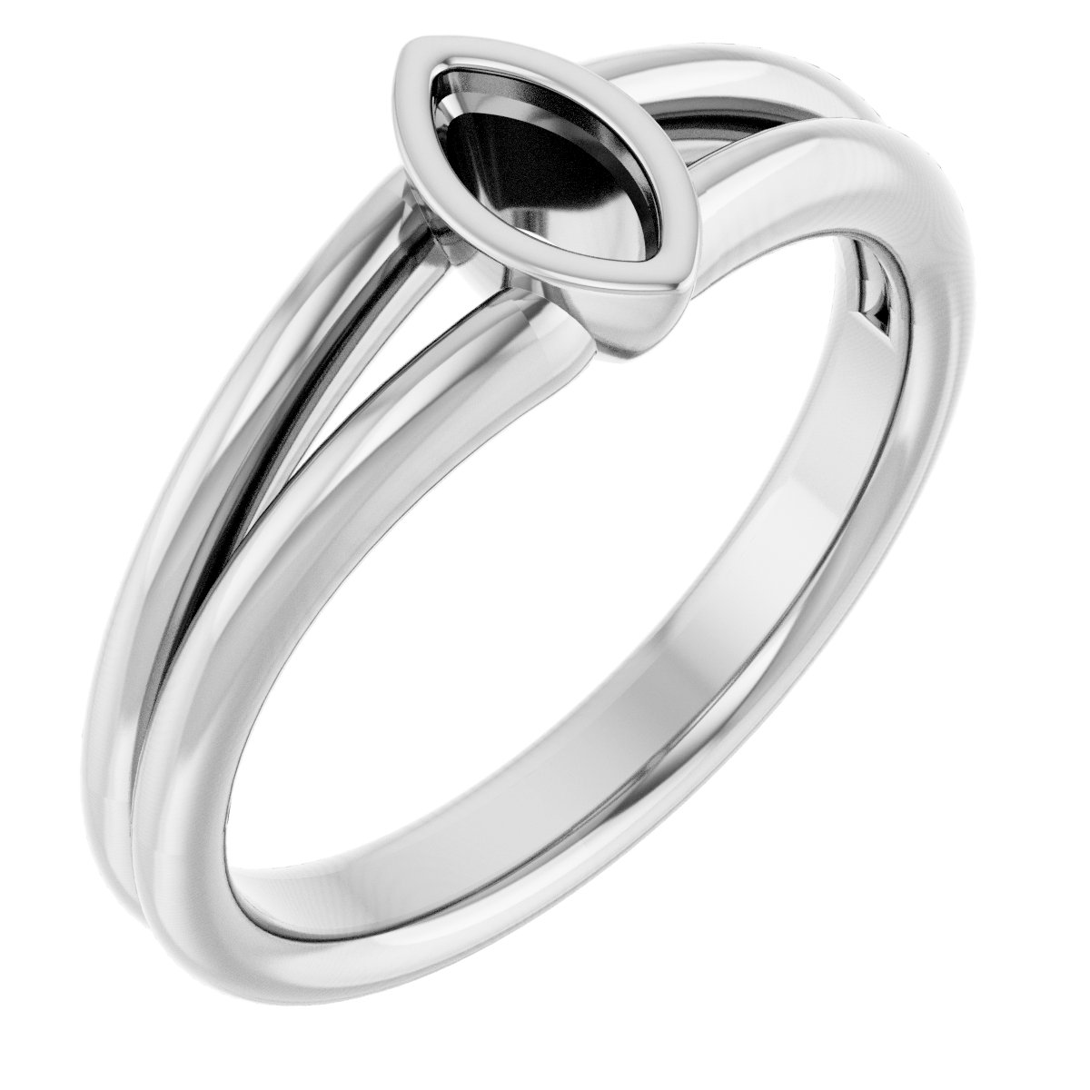 Bezel-Set Solitaire Engagement Ring