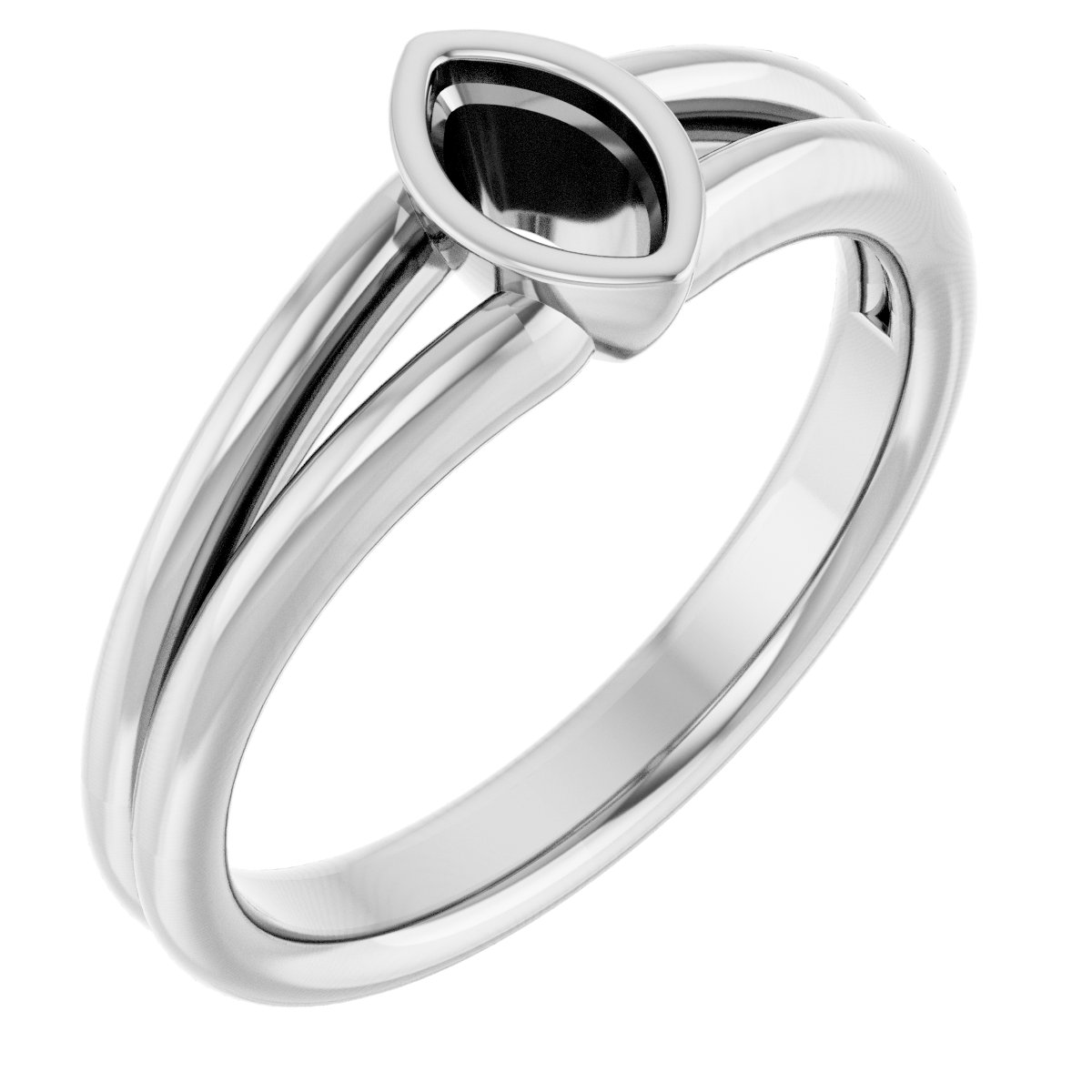 Bezel-Set Solitaire Engagement Ring