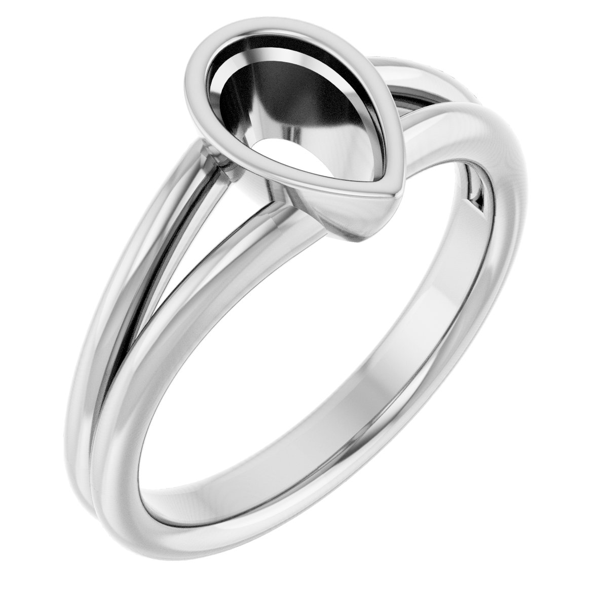 Bezel-Set Solitaire Engagement Ring