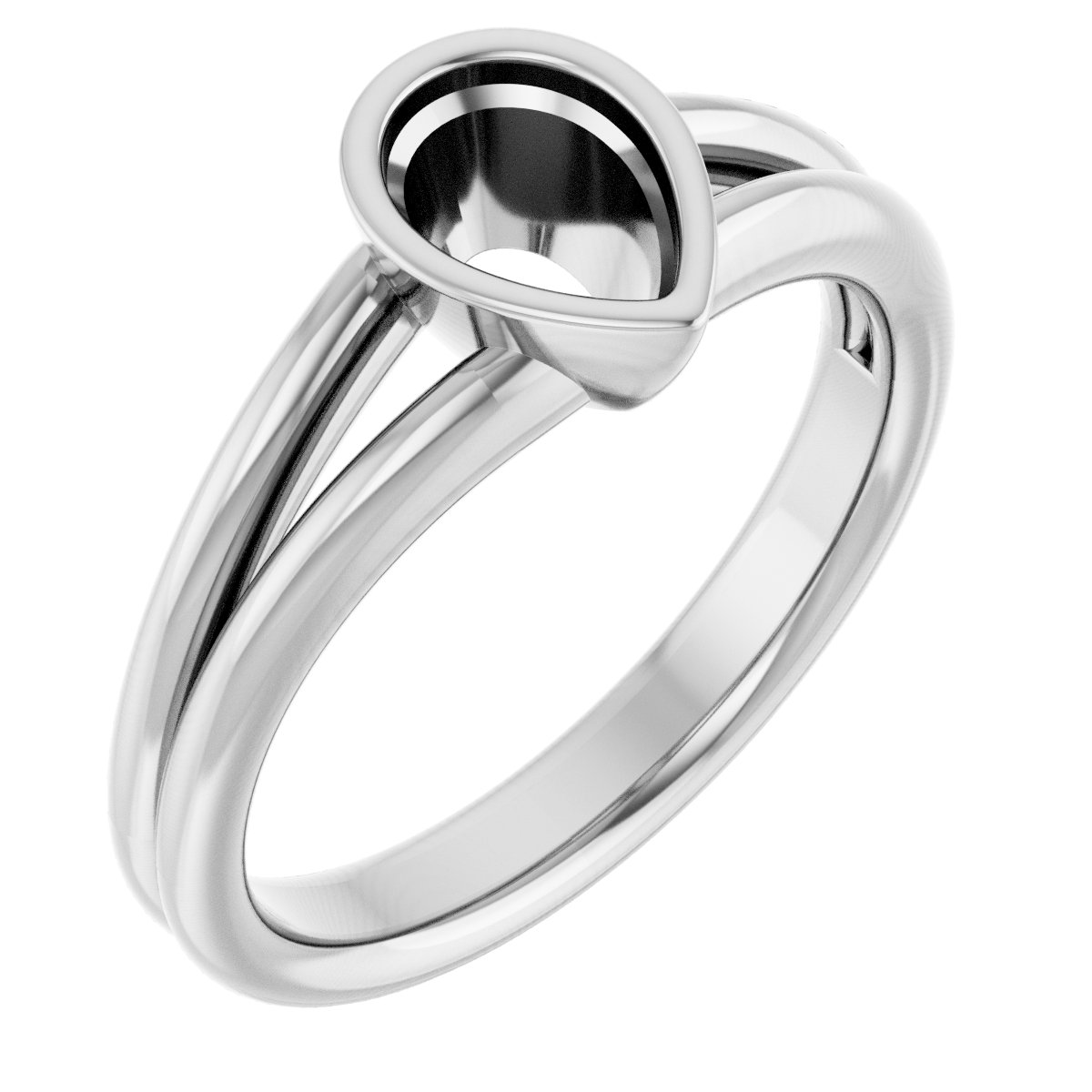 Bezel-Set Solitaire Engagement Ring
