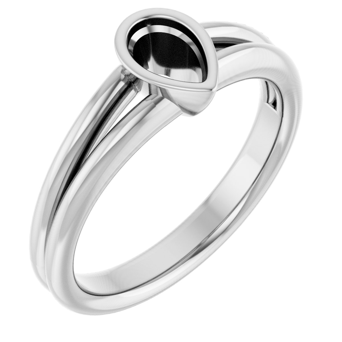 Bezel-Set Solitaire Engagement Ring