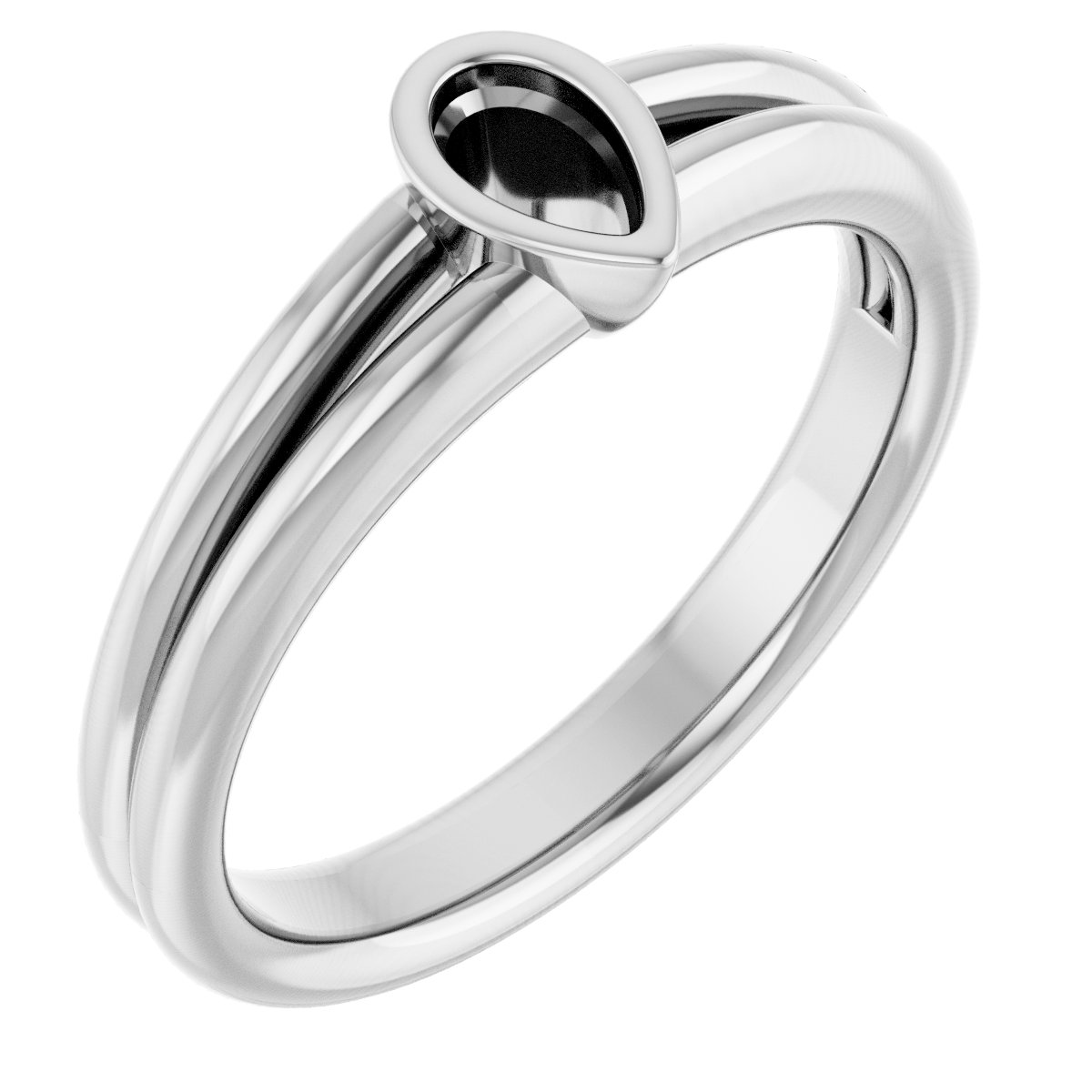 Bezel-Set Solitaire Engagement Ring