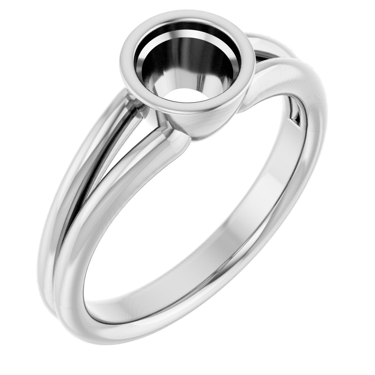 Bezel-Set Solitaire Engagement Ring
