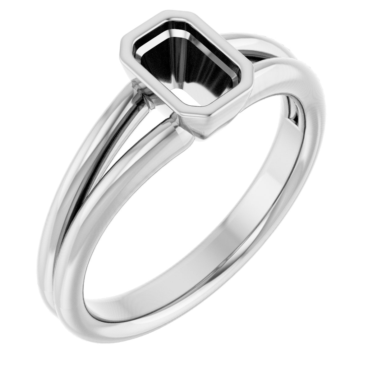 Bezel-Set Solitaire Engagement Ring