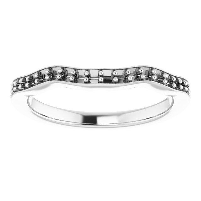 Band Mounting for 6x4 mm Emerald Ring view 3