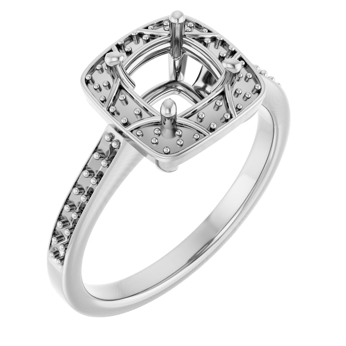 Halo-Style Sculptural Engagement Ring