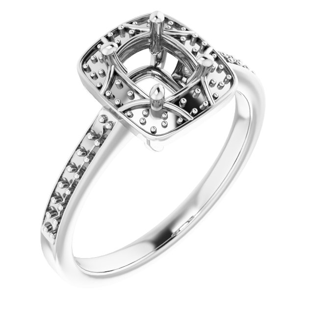 Halo-Style Sculptural Engagement Ring