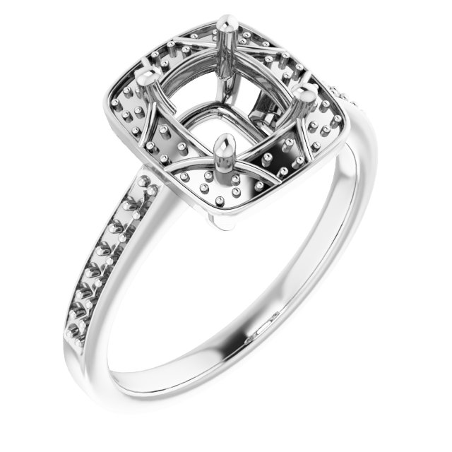 Halo-Style Sculptural Engagement Ring