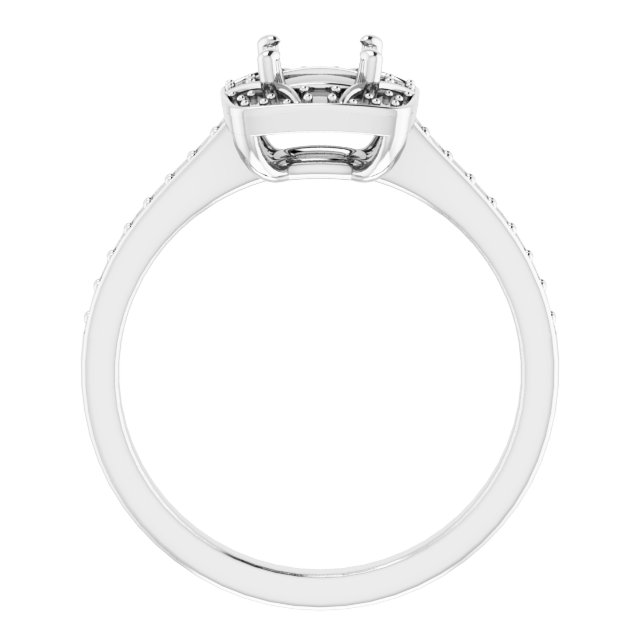 8x6 mm Emerald Engagement Ring Mounting view 2