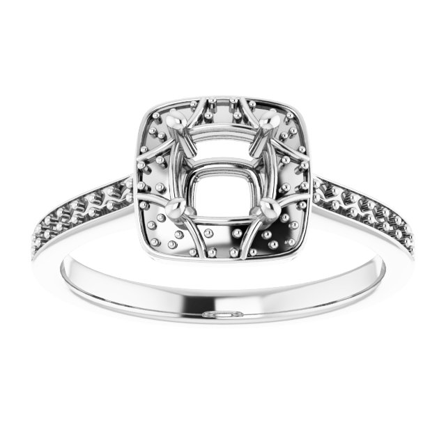 8x6 mm Emerald Engagement Ring Mounting view 3