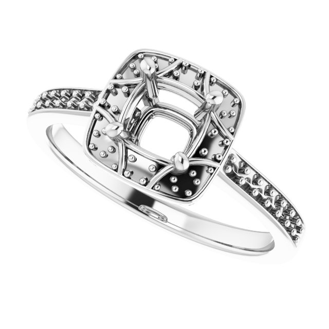 8x6 mm Emerald Engagement Ring Mounting view 5