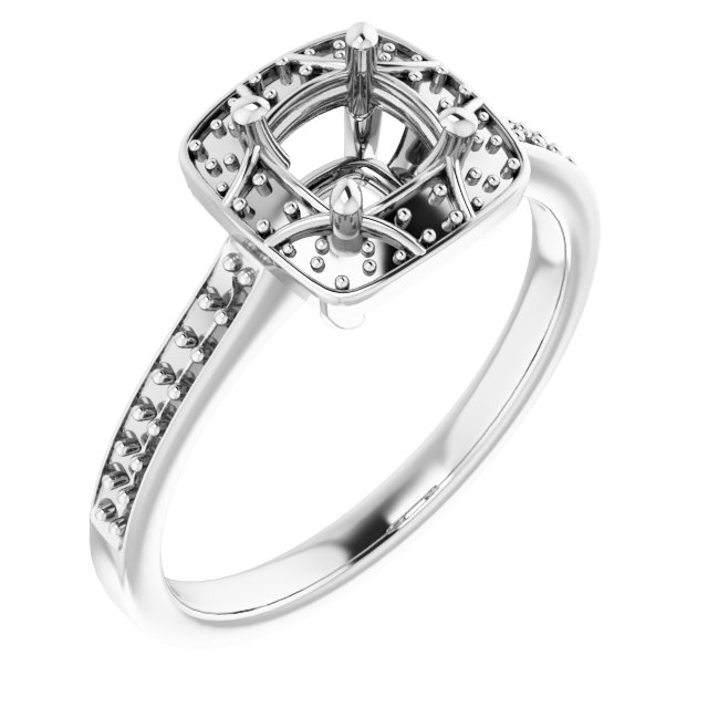 Halo-Style Sculptural Engagement Ring