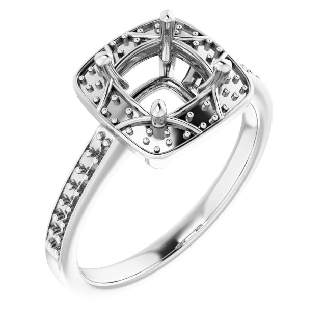 Halo-Style Sculptural Engagement Ring