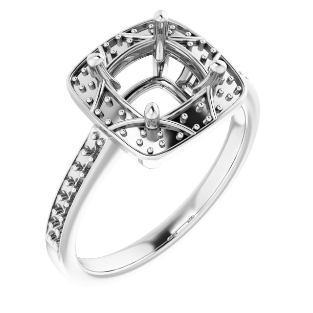 Halo-Style Sculptural Engagement Ring