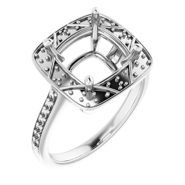 Halo-Style Sculptural Engagement Ring