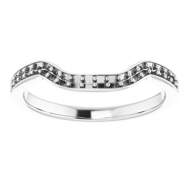 Band Mounting for 8x6 mm Emerald Ring view 3