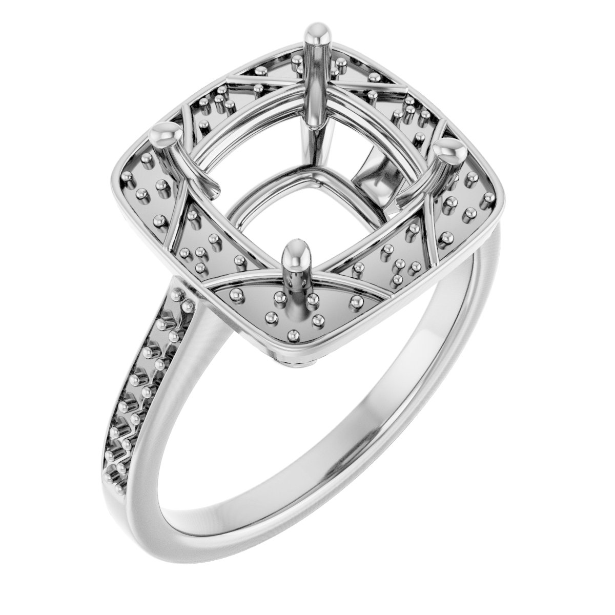 Halo-Style Sculptural Engagement Ring