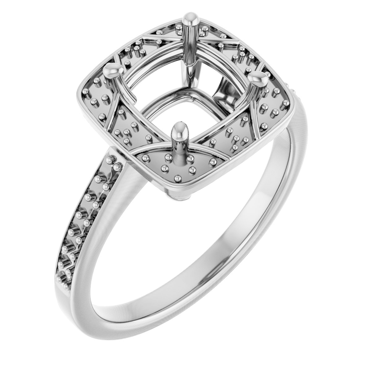Halo-Style Sculptural Engagement Ring