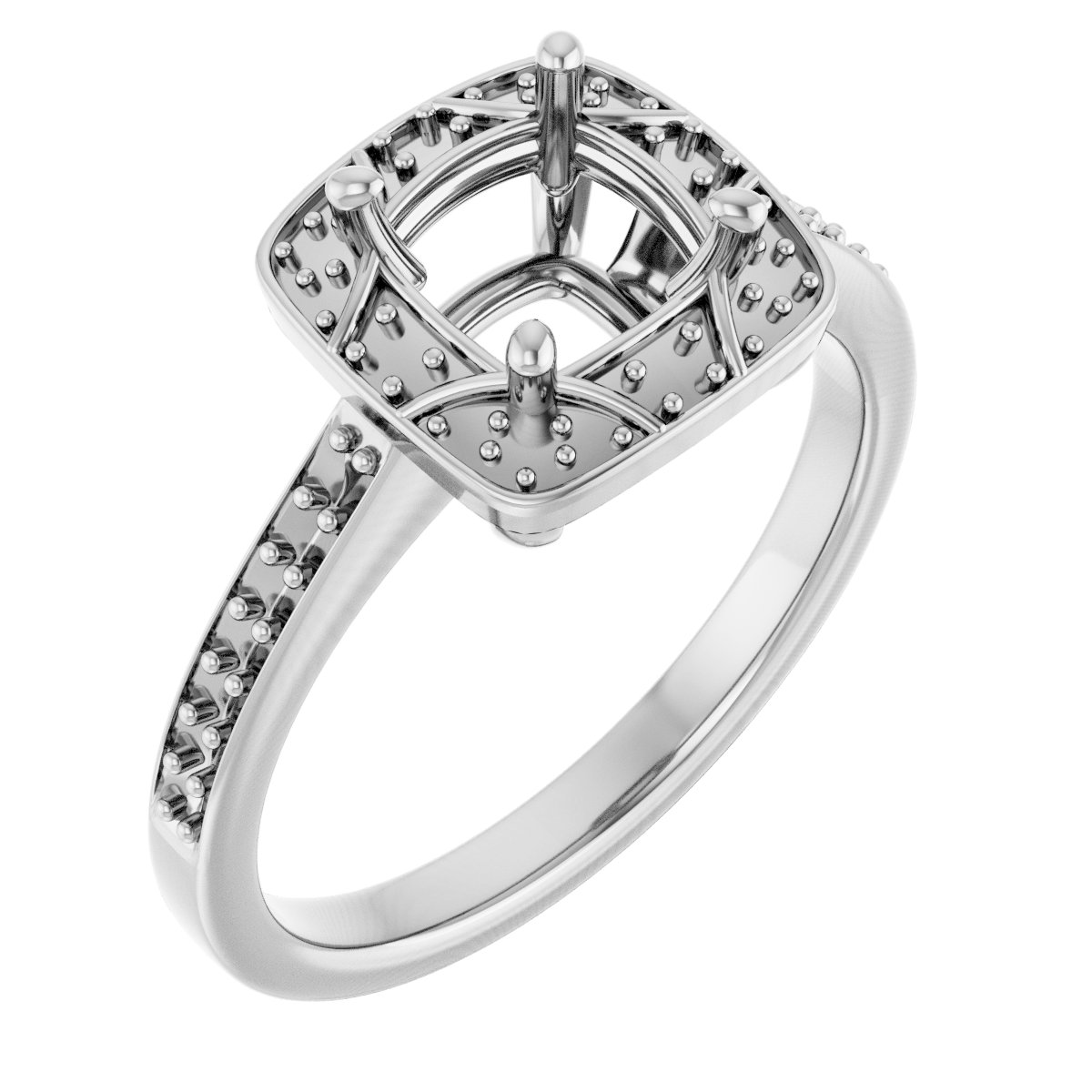 Halo-Style Sculptural Engagement Ring