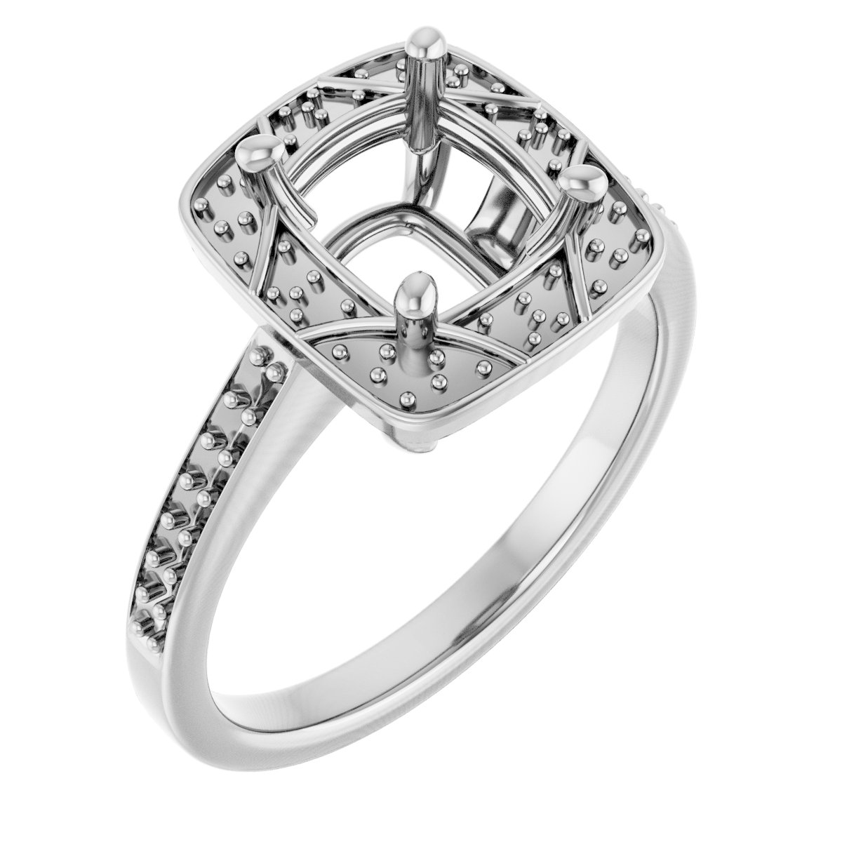 Halo-Style Sculptural Engagement Ring
