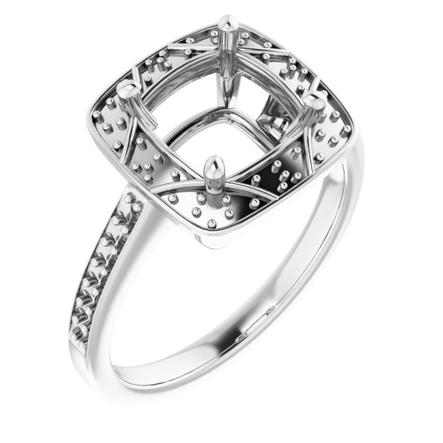 Halo-Style Sculptural Engagement Ring