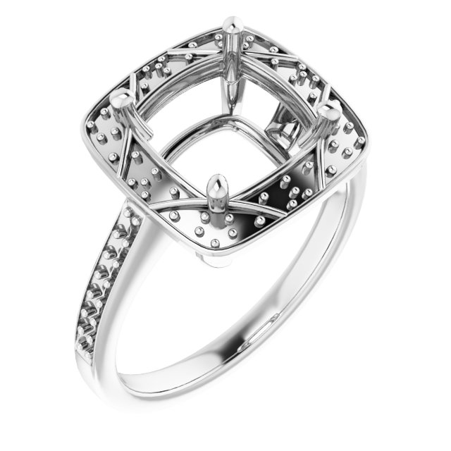 Halo-Style Sculptural Engagement Ring