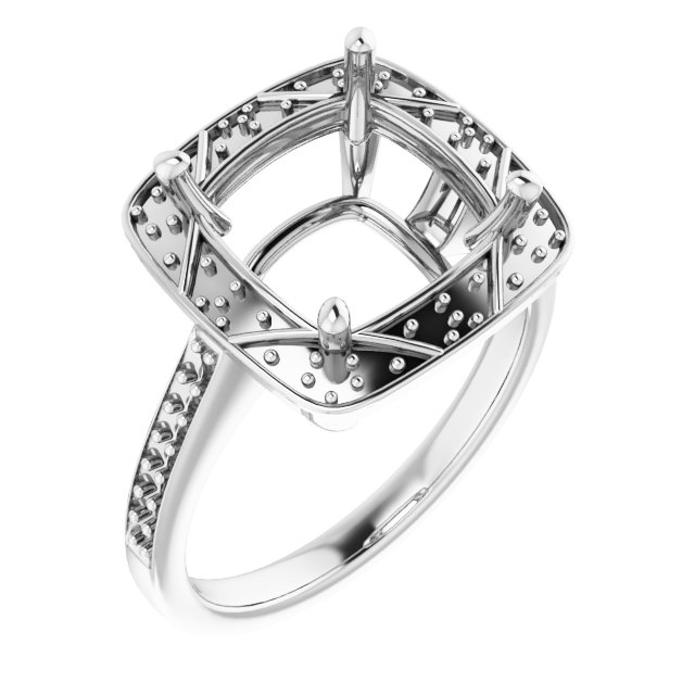 Halo-Style Sculptural Engagement Ring