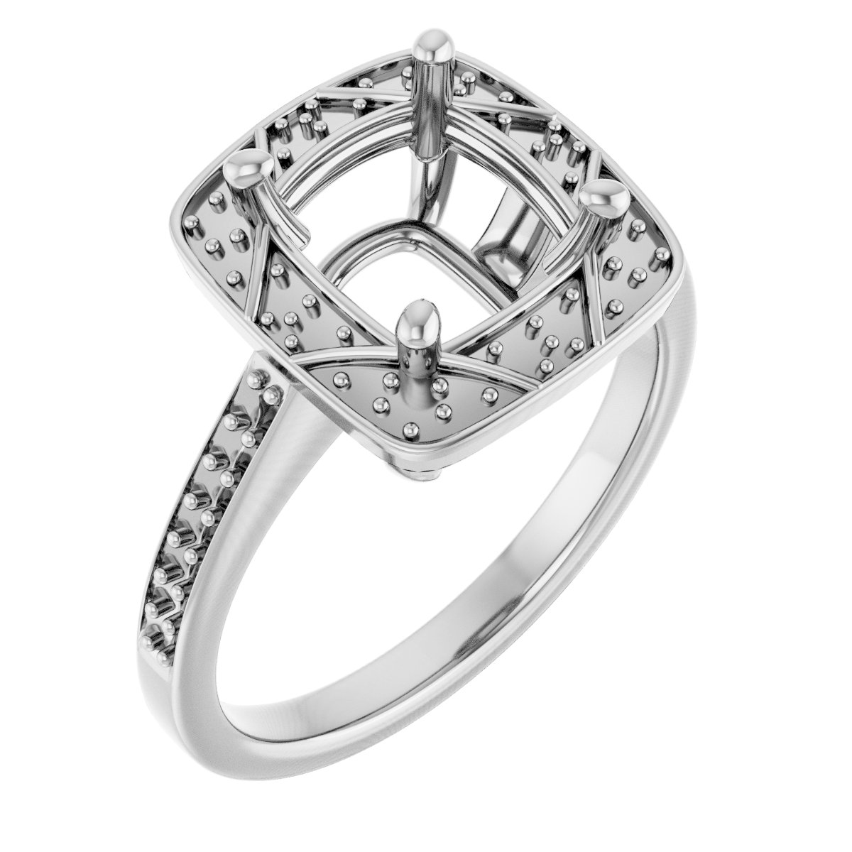 Halo-Style Sculptural Engagement Ring