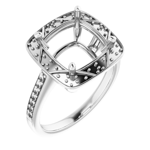 Halo-Style Sculptural Engagement Ring