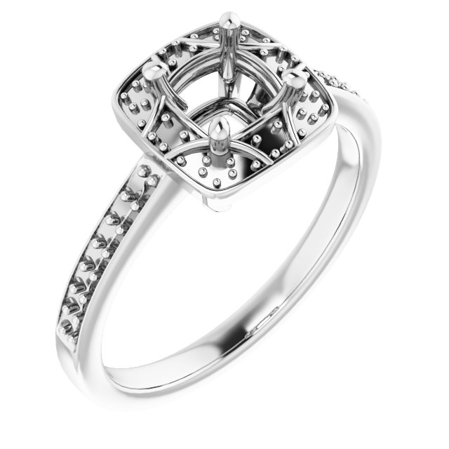Halo-Style Sculptural Engagement Ring