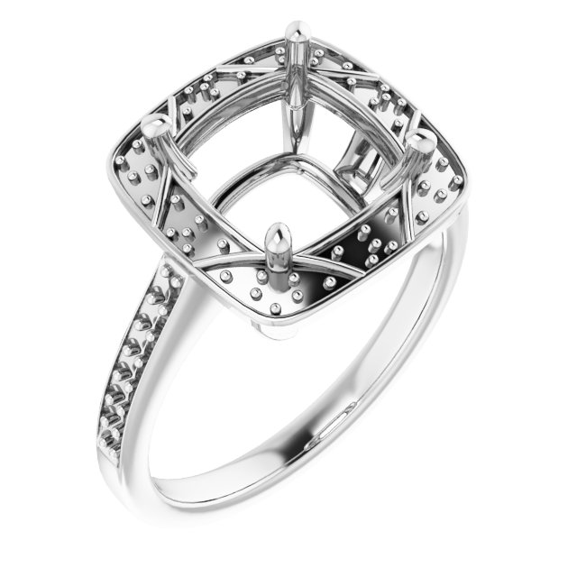 Halo-Style Sculptural Engagement Ring