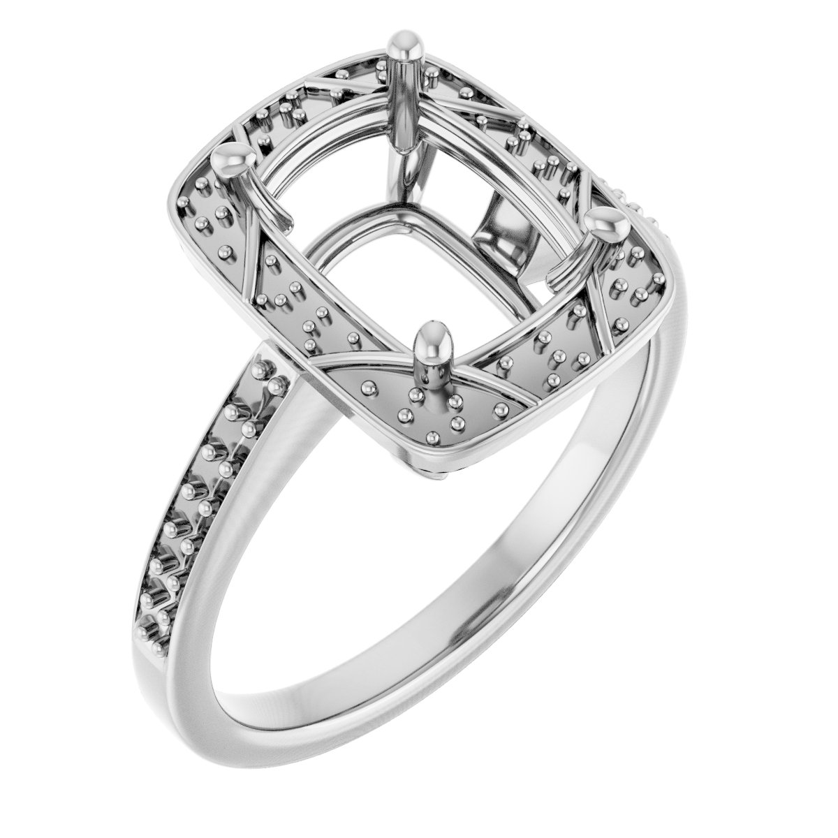 Halo-Style Sculptural Engagement Ring