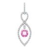 14K White Pink Sapphire and .375 CTW Diamond Pendant Ref 3479733
