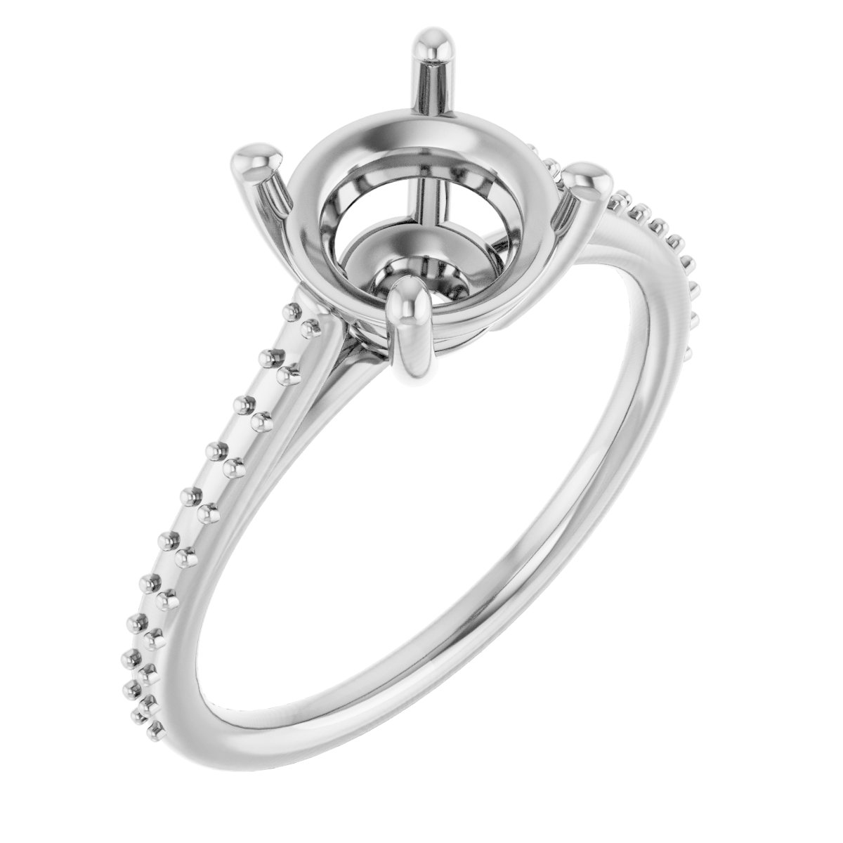Accented Cathedral-Style Ring