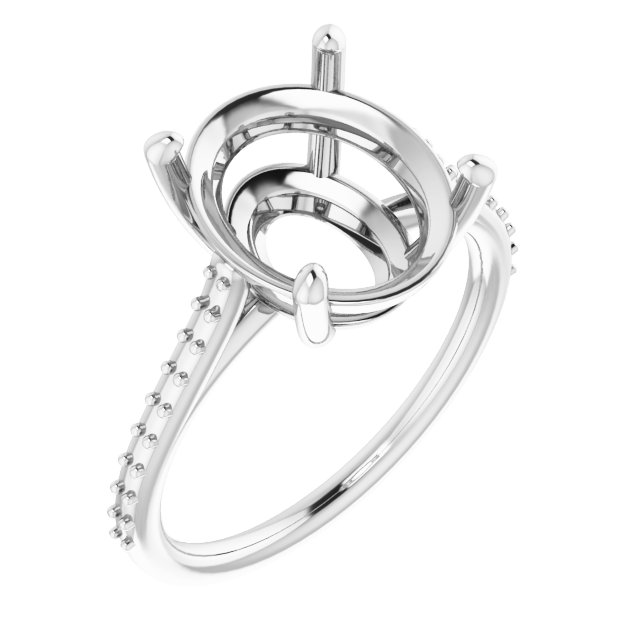 Accented Cathedral-Style Ring