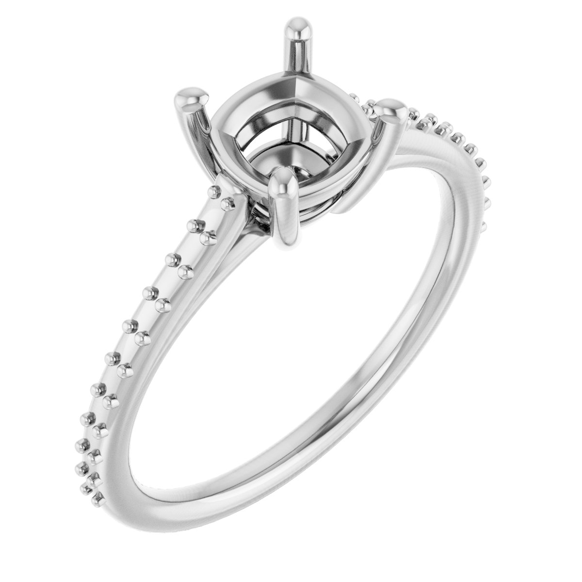 Accented Cathedral-Style Ring