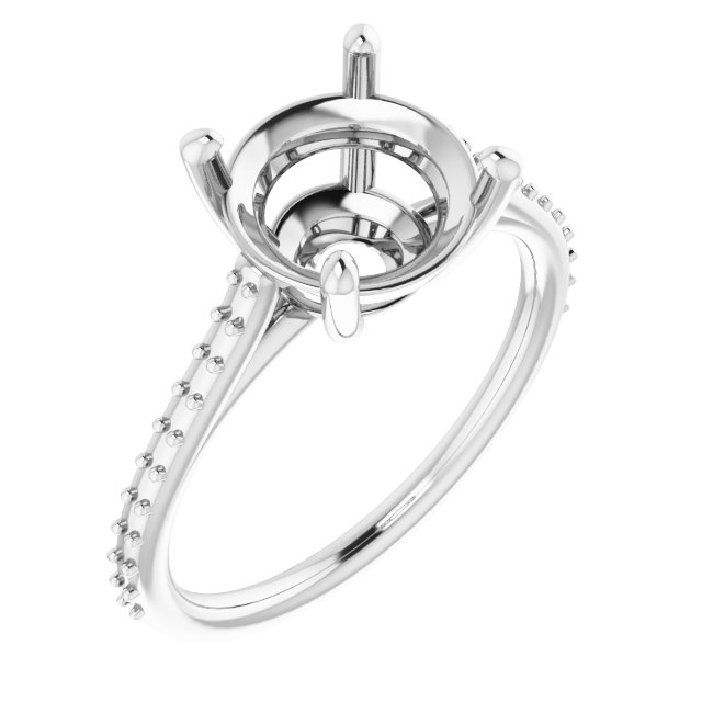Accented Cathedral-Style Ring