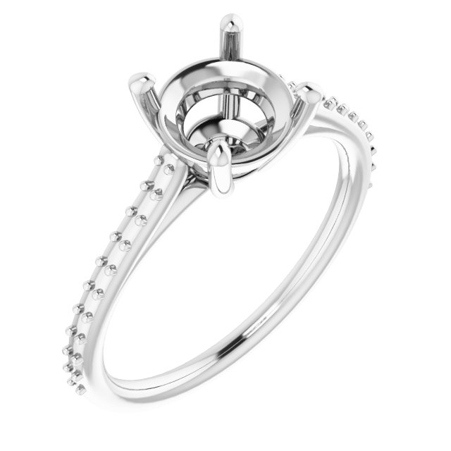 Accented Cathedral-Style Ring