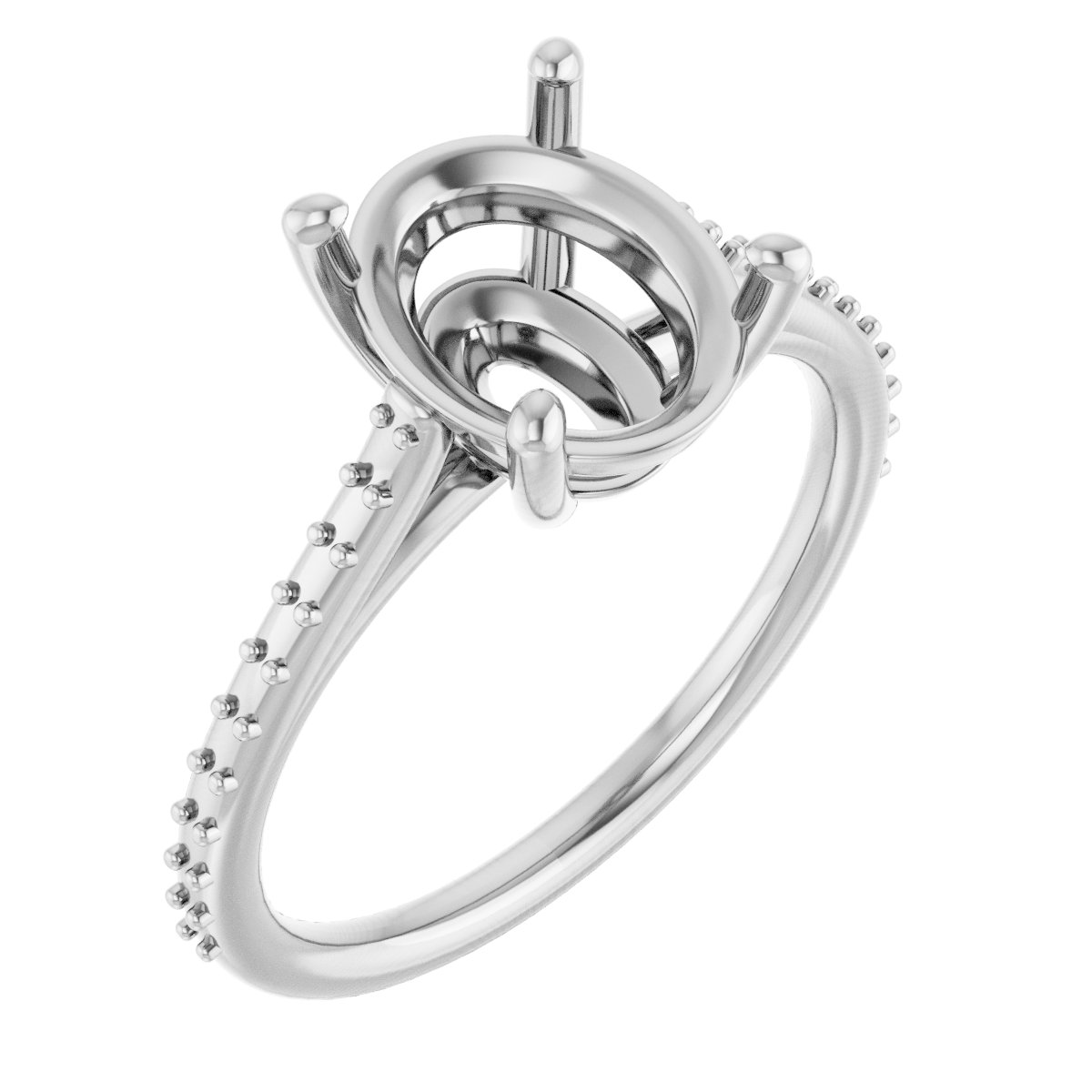 Accented Cathedral-Style Ring