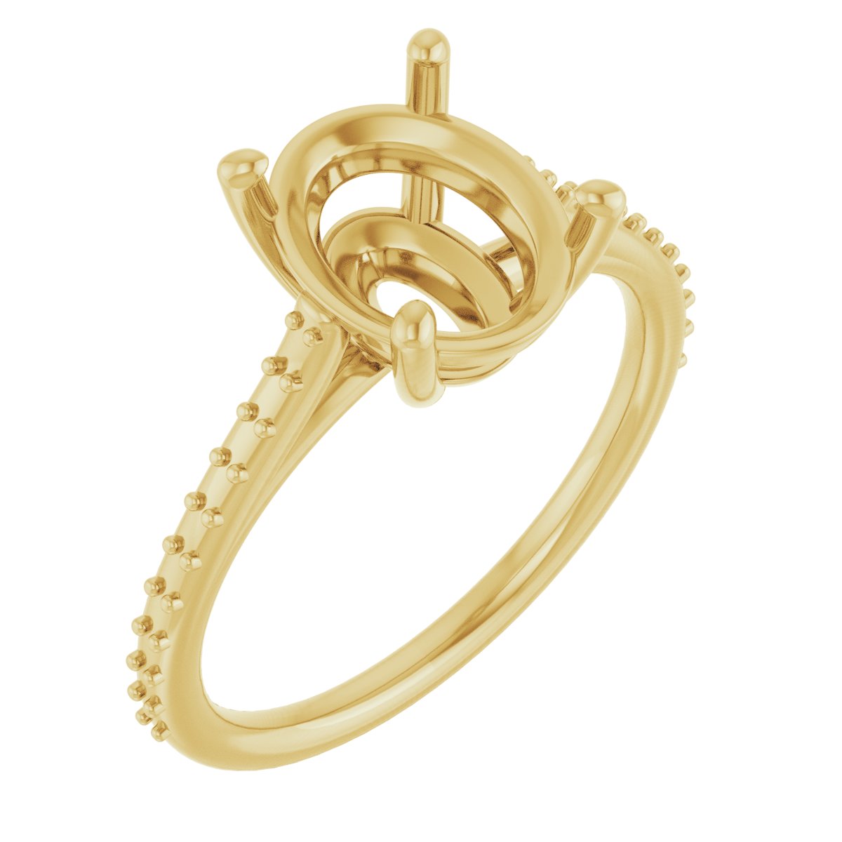 Accented Cathedral-Style Ring