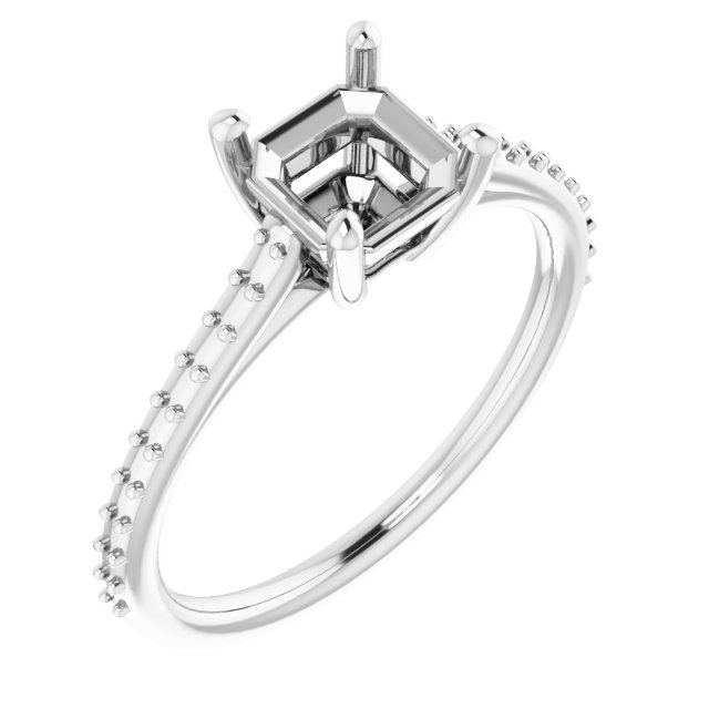 Accented Cathedral-Style Ring