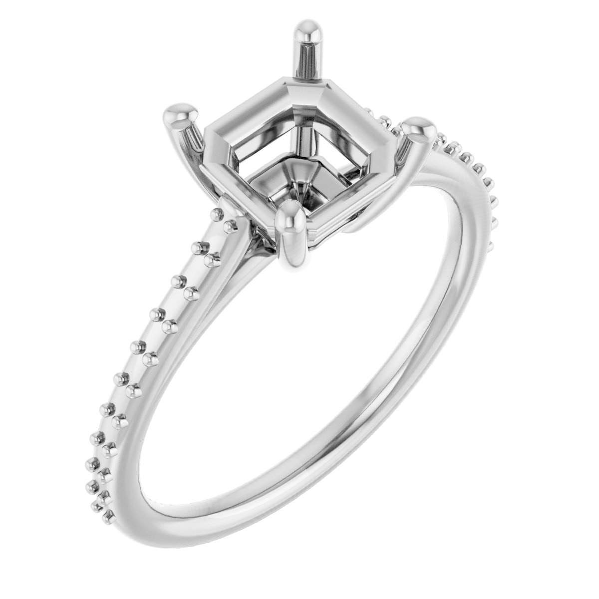 Accented Cathedral-Style Ring
